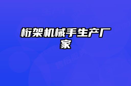 桁架機械手生產(chǎn)廠(chǎng)家
