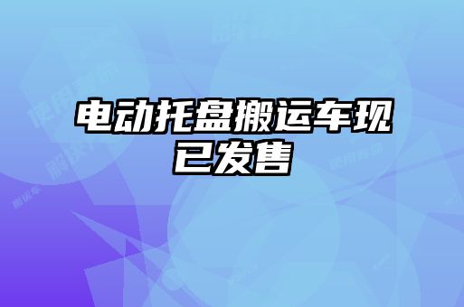 電動(dòng)托盤(pán)搬運車(chē)現已發(fā)售