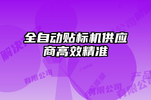 全自動(dòng)貼標機供應商高效精準