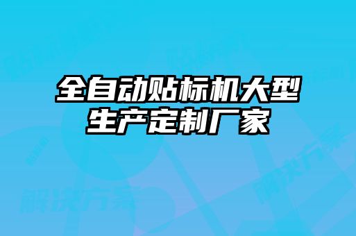 全自動(dòng)貼標機大型生產(chǎn)定制廠(chǎng)家
