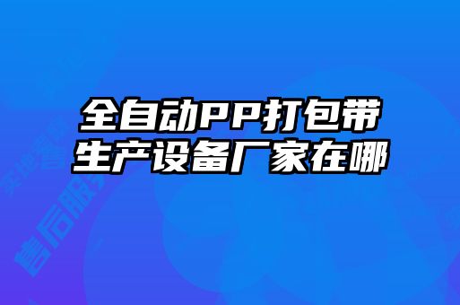 全自動(dòng)PP打包帶生產(chǎn)設備廠(chǎng)家在哪