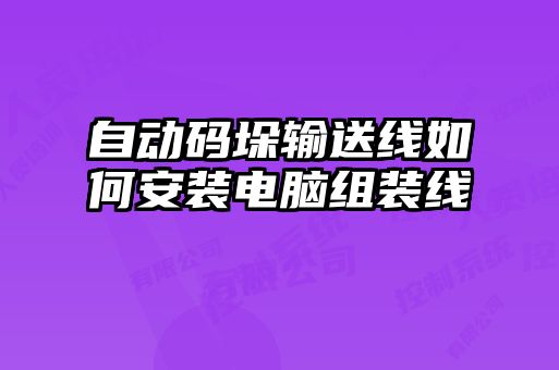 自動(dòng)碼垛輸送線(xiàn)如何安裝電腦組裝線(xiàn)