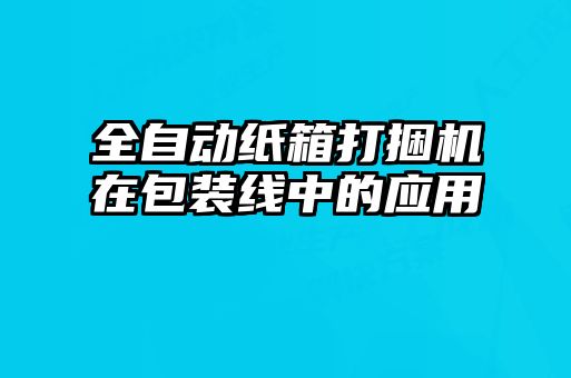 全自動(dòng)紙箱打捆機在包裝線(xiàn)中的應用