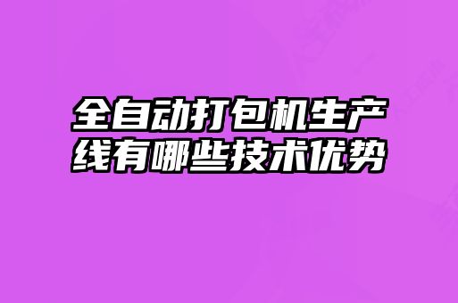 全自動(dòng)打包機生產(chǎn)線(xiàn)有哪些技術(shù)優(yōu)勢