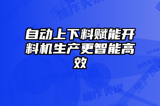 自動(dòng)上下料賦能開(kāi)料機生產(chǎn)更智能高效