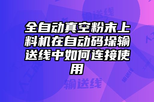 全自動(dòng)真空粉末上料機在自動(dòng)碼垛輸送線(xiàn)中如何連接使用