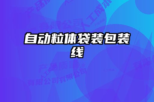 自動(dòng)粒體袋裝包裝線(xiàn)